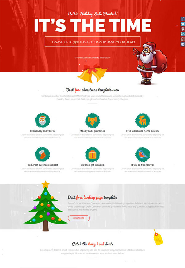 2016圣诞节网页模板