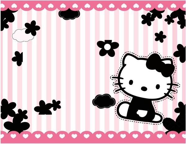 hellokitty背景矢量