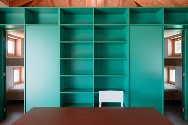 现代简约室内绿色柜子设计图