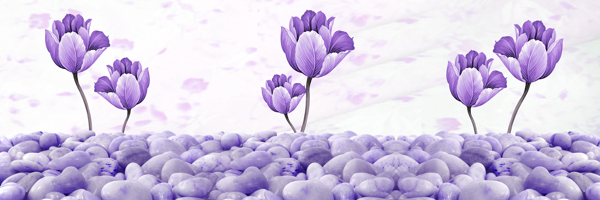 紫色丁香花装饰画