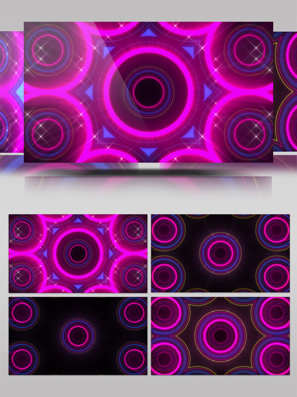 紫色创意圆环视频素材