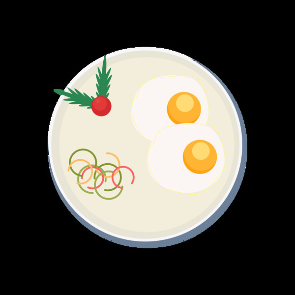 食物早餐鸡蛋煎蛋元素