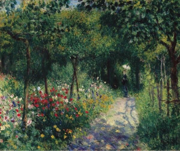 PierreAugusteRenoirWomenintheGarden1873画家风景画静物油画建筑油画装饰画