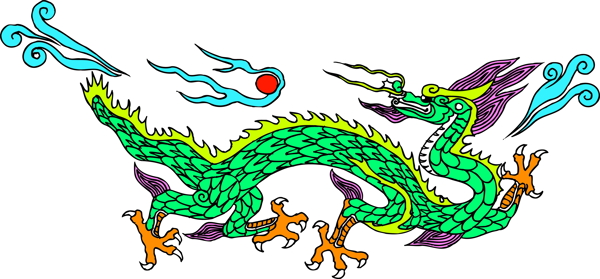 龙纹吉祥图案中国传统图案0022