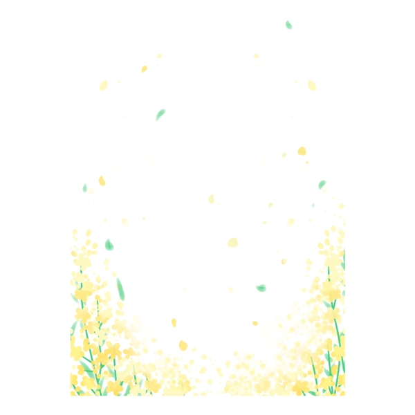 黄绿色随风飘扬的花丛