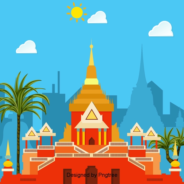 泰国建筑宏伟的宫殿