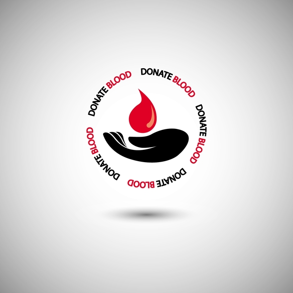 捐献血液标志logo模板