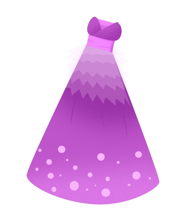 白色斑点紫色婚纱