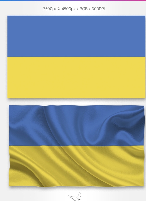 乌克兰国旗分层psd