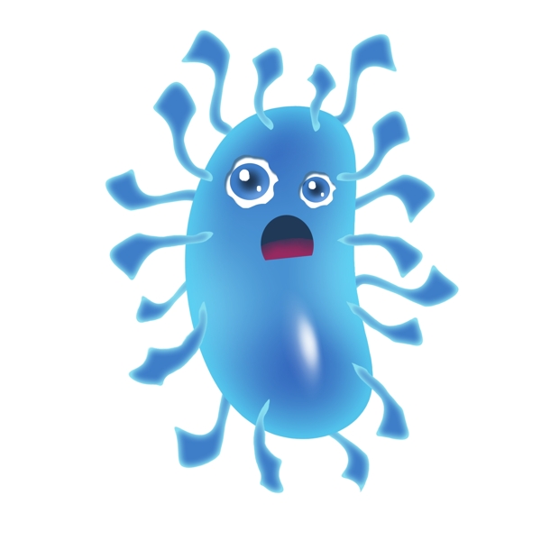 蓝色虫子细菌插图