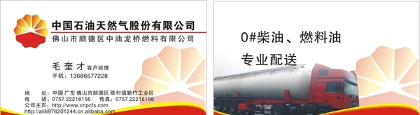 中国石油名片图片