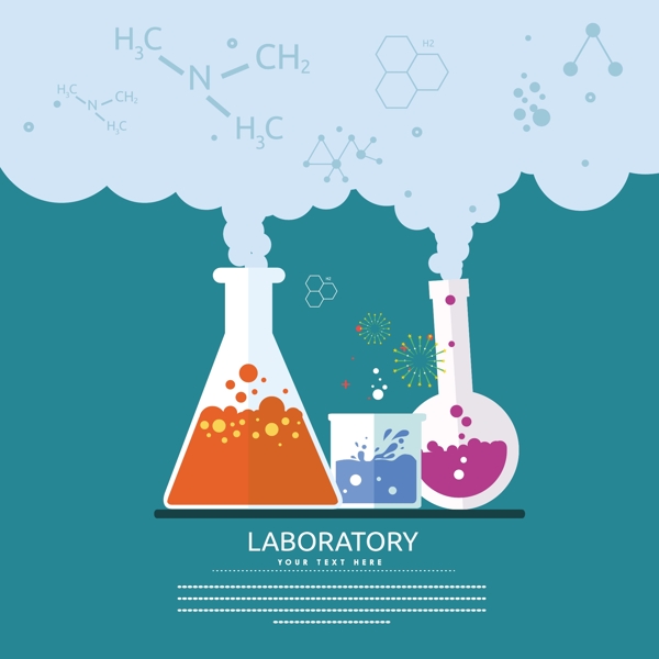 化学实验工具背景图