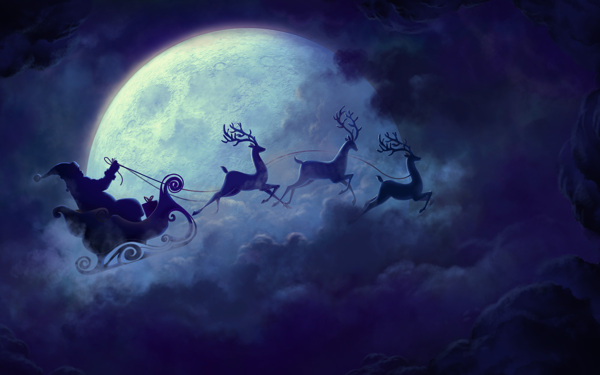 魔幻圣诞背景图图片
