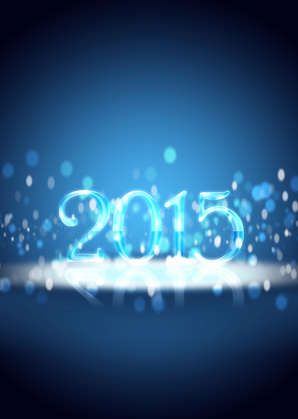 2015蓝色字体特效图片