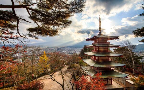 日本浅草寺唯美风景