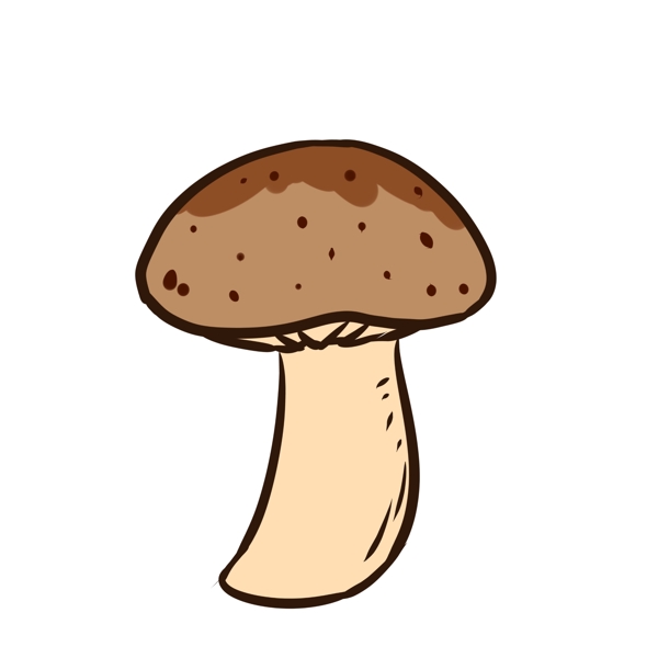 卡通手绘食品蘑菇