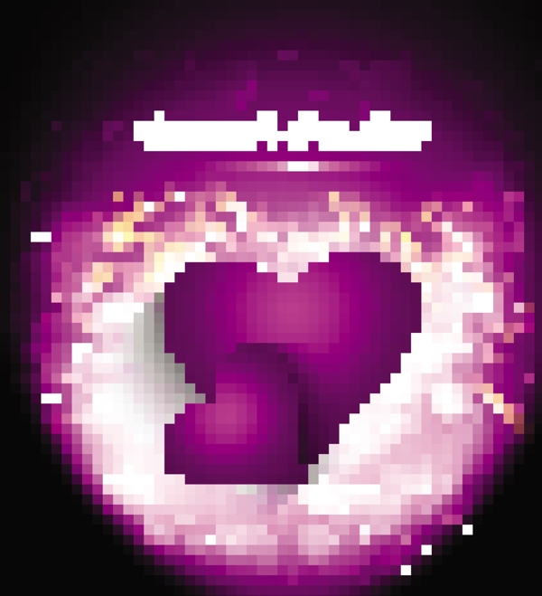 紫色心形浪漫背景图片