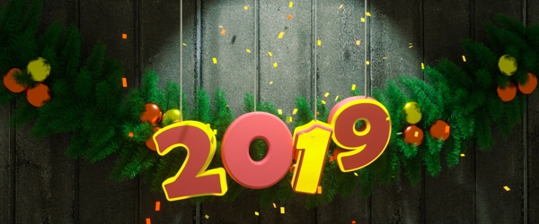 2019新年圣诞banner背景