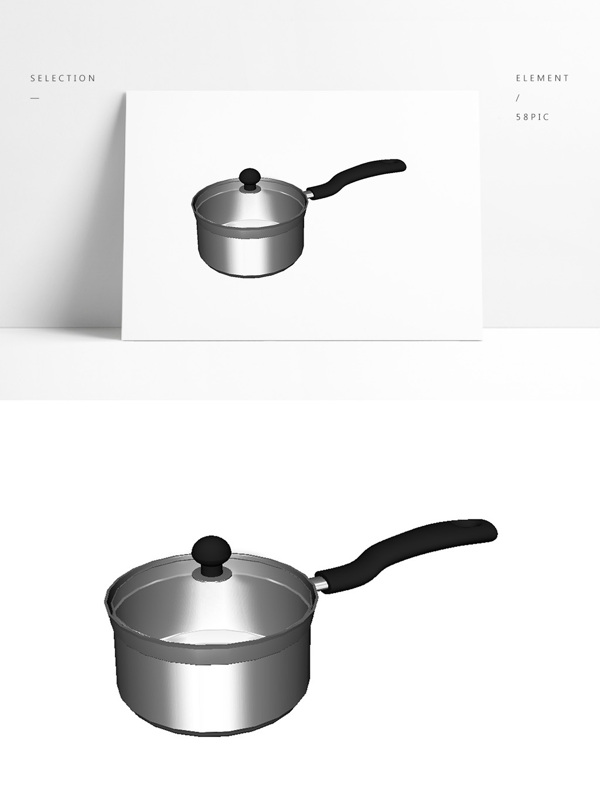 通用厨房锅具3D模型