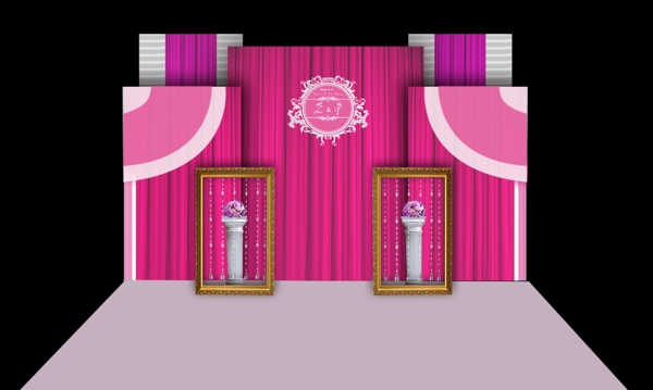 婚礼创意设计背景板