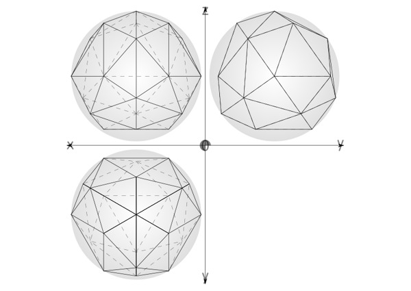 28施工测地线球体从四面体递归