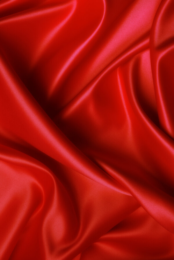 鲜红的红绸缎高清绸缎面料材质