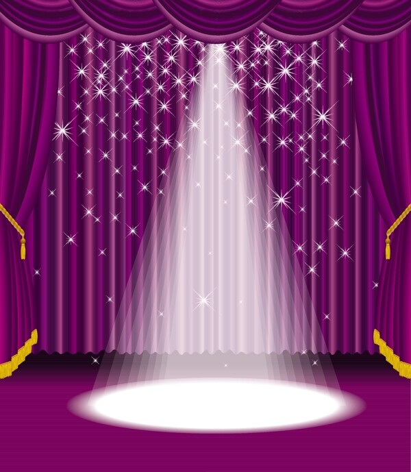 舞台紫色幕布