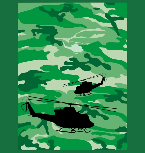 迷彩绿直升飞机图片