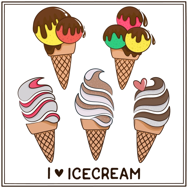 我喜欢冰淇淋背景