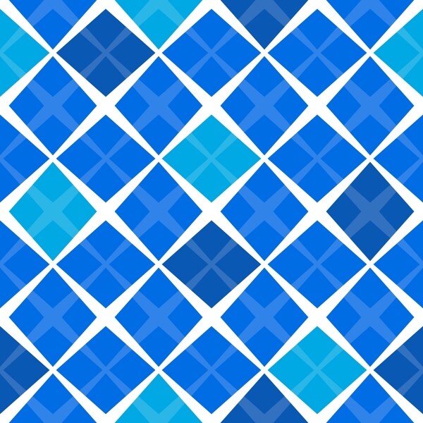 蓝色菱形格子背景AI图
