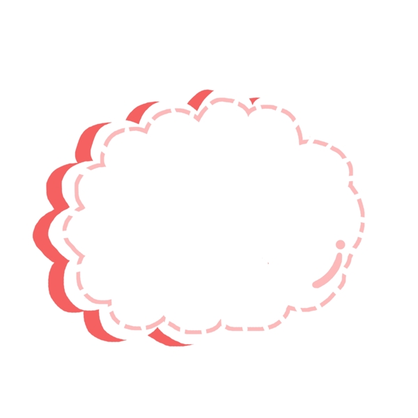 云朵标题框卡通元素