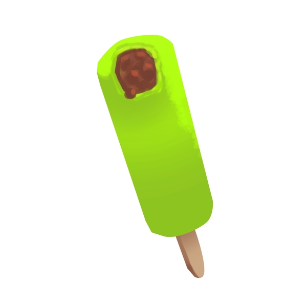 红豆冰淇淋插画