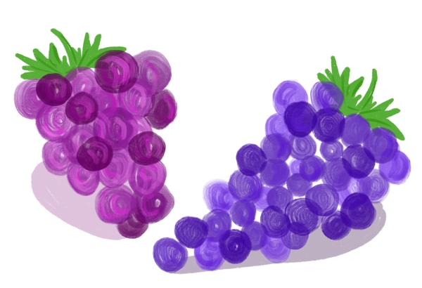 水果葡萄夏季手绘