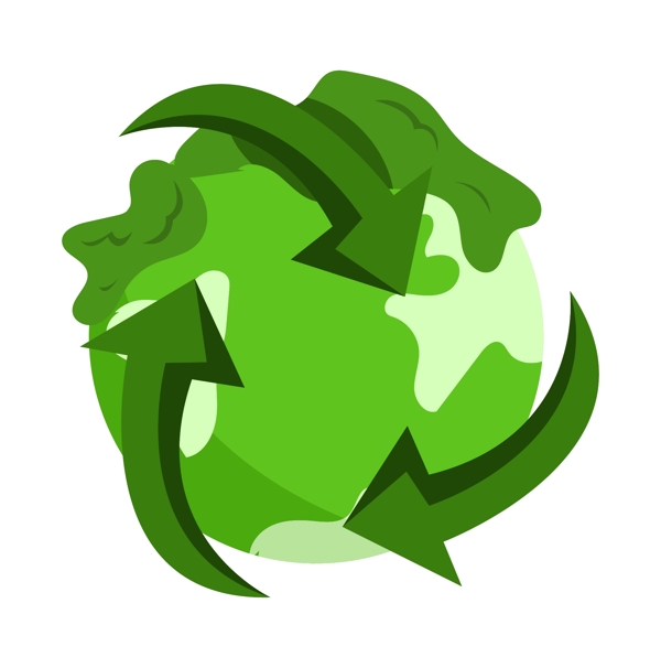 绿色低碳环保插画
