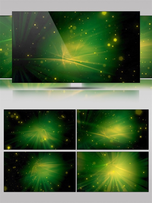 三维空间绿色光影视频素材高清