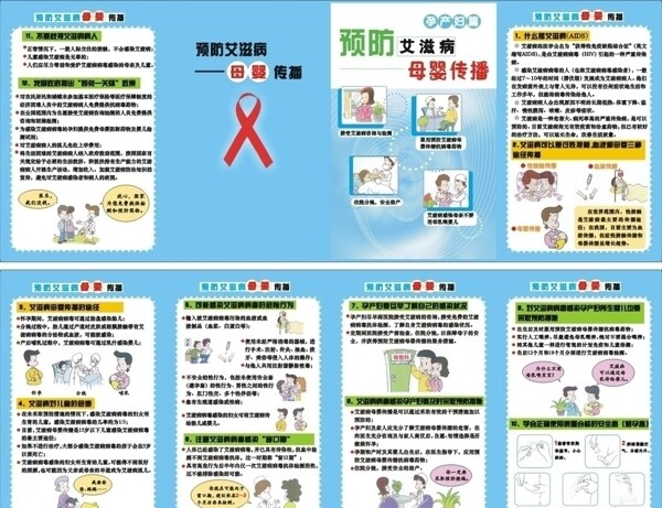 预防艾滋病母婴传播传单图片