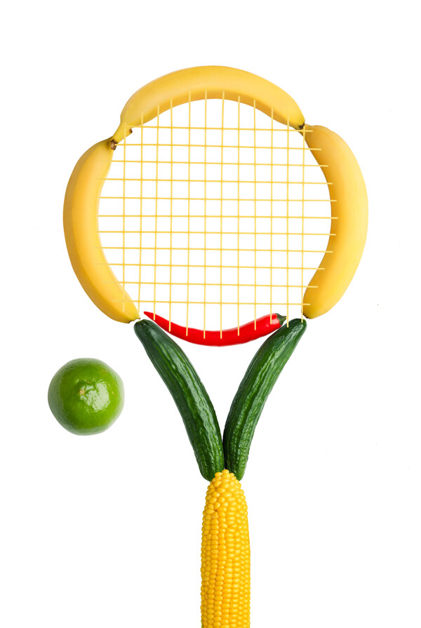 蔬菜水果网球拍