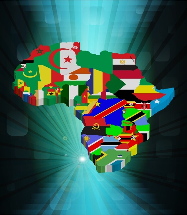 非洲版块国家国旗图片