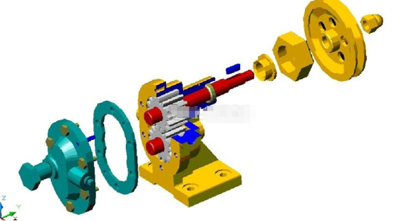 齿轮油泵3D模型