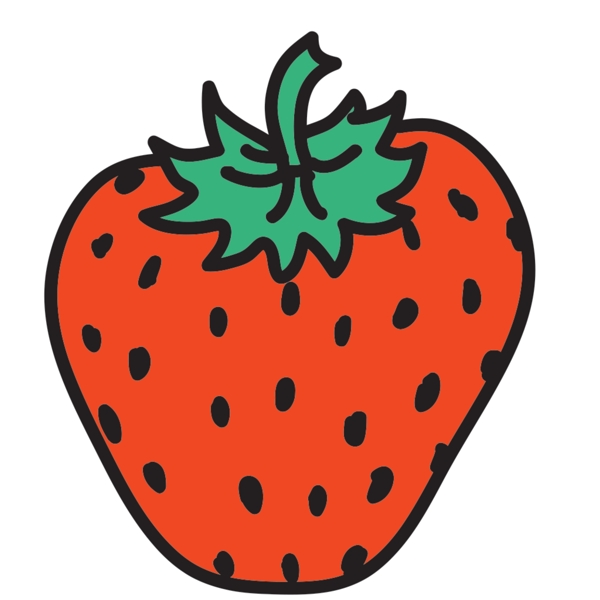 水果草莓icon图标设计