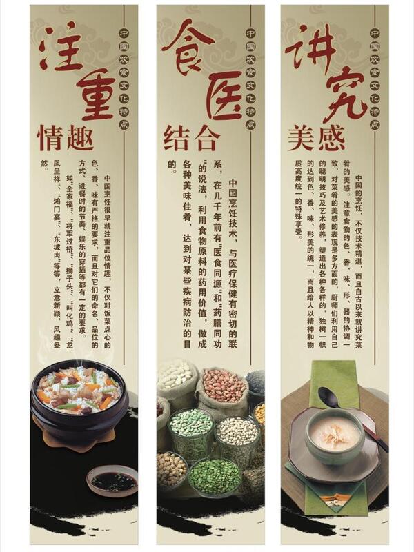 中国饮食文化宣传画图片