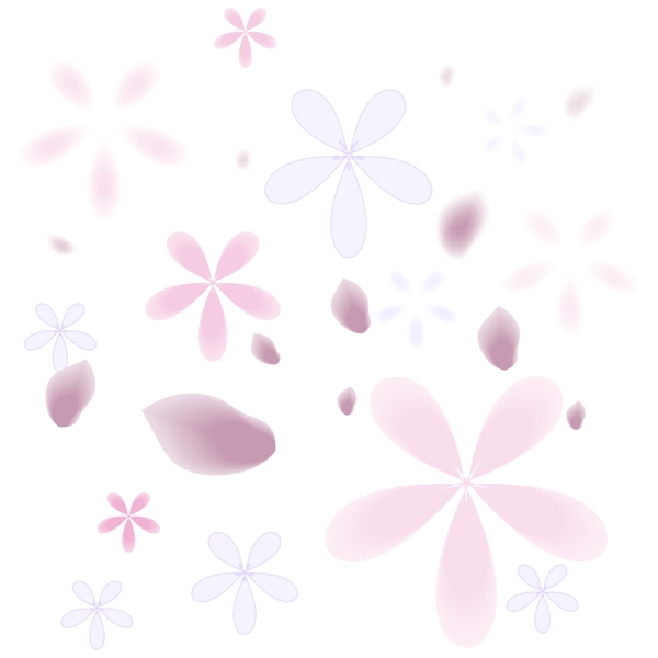 春天粉色系唯美漂浮花瓣花朵