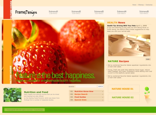 餐饮网页模板图片