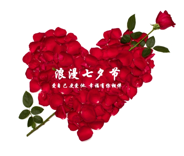 七夕节玫瑰花素材