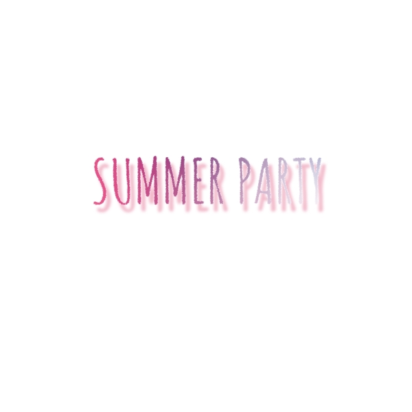 简单闪亮的夏日派对字体