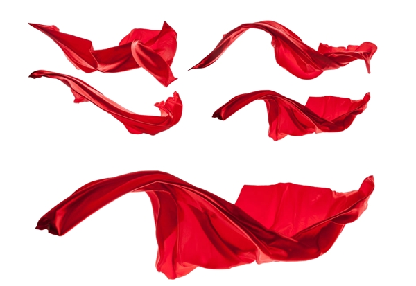 各种造型红色飘带