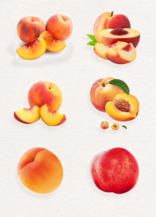 产品实物高清桃子png水果设计元素