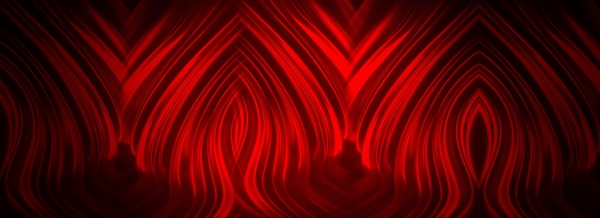 红色霓虹光线几何图案黑anner背景