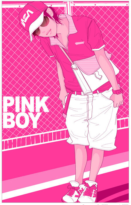 位图男孩英文pinkboy免费素材