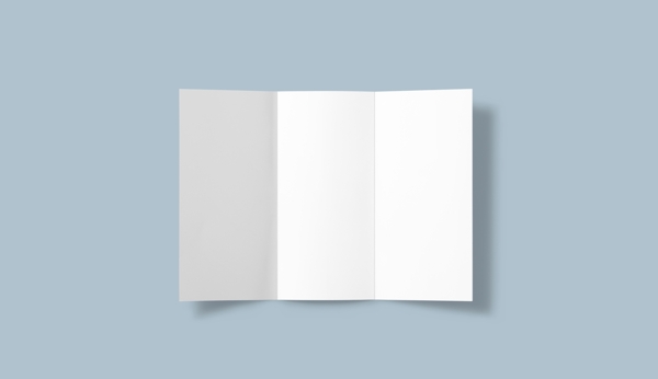 三折页白纸贴图模板